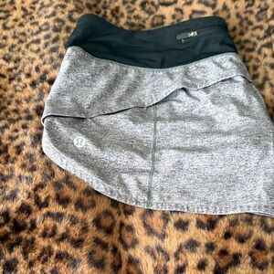 lululemon athletica Black and Gray Mini Skirt